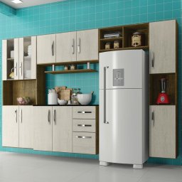ARMARIO DE COZINHA ESTYLIE COM BALCAO 05 PC PINTURA EM BRILHO UV