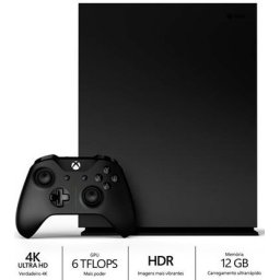CONSOLE XBOX ONE X 4K HDR 12GB RAM HD1TB SPACE AUDIO + CONTROLE WIRELES