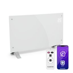 Klarstein Bornholm Curved Smart, konvektor, 2000 W, ovládání přes aplikaci, bílý