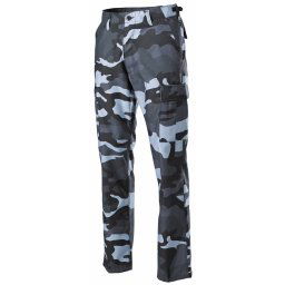 MFH kalhoty US střih BDU SKY BLUE CAMO vel.L