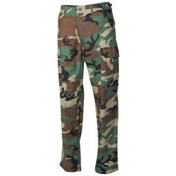 MFH kalhoty US střih BDU rip-stop WOODLAND vel.XXL