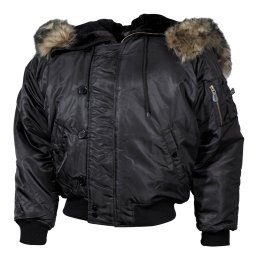 Bunda s kapucí N-2B POLAR ČERNÁ vel. 3XL