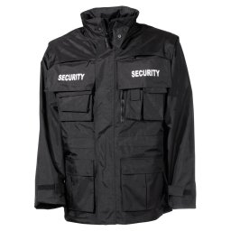 Bunda SECURITY nepromokavá ČERNÁ vel. 3XL
