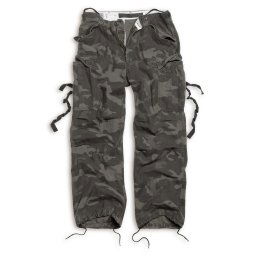 SURPLUS kalhoty VINTAGE FATIGUE BLACK CAMO vel.XL