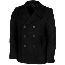 MFH kabát US Pea Coat ČERNÝ vel.L