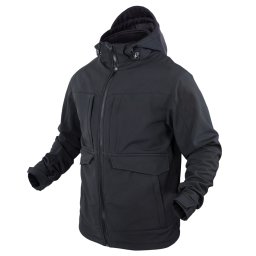 Bunda - parka OVERCAST SOFTSHELL ČERNÁ vel. L