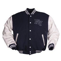 MIL-TEC bunda NY baseball MODRO/BÍLÁ vel.3XL