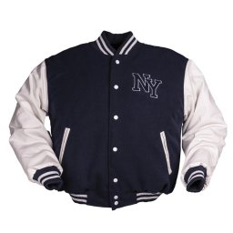 Bunda NY baseball MODRO/BÍLÁ vel. S