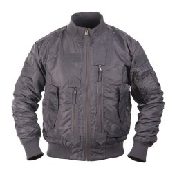 Bunda pilotní US TACTICAL ŠEDÁ vel. XL