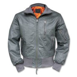 MIL-TEC bunda kožená BW AVIATOR ŠEDÁ vel.50