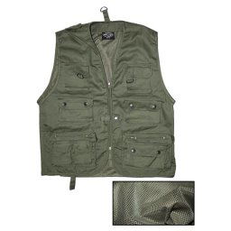 MIL-TEC vesta JAGD se síťkou na lov nebo rybaření ZELENÁ vel.3XL