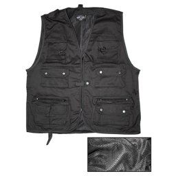 MIL-TEC vesta JAGD se síťkou na lov nebo rybaření ČERNÁ vel.4XL