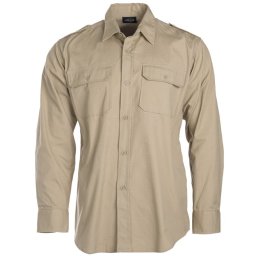 Košile TROPICAL na knoflíky KHAKI vel. XL