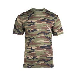 MIL-TEC triko krátký rukáv WOODLAND vel.4XL