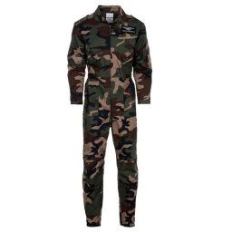 MIL-COM kombinéza dětská s nášivkami WOODLAND vel.XXL-14