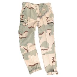 Kalhoty US BDU polní rip-stop 3-COL DESERT vel. S