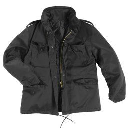 MIL-TEC bunda dětská US M65 s vložkou ČERNÁ vel.XXL/13-15/164-170