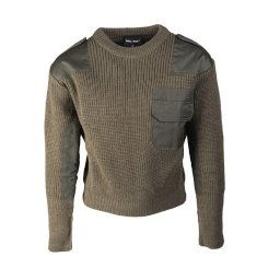MIL-TEC svetr dětský COMMANDO s kapsou ZELENÝ vel.XL