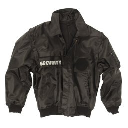 Bunda SECURITY s odepínacími rukávy ČERNÁ vel. S
