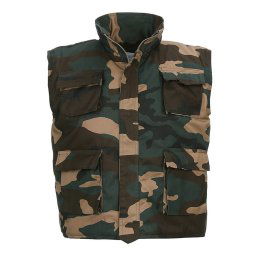 MIL-TEC vesta dětská RANGER zateplená WOODLAND vel.L/140