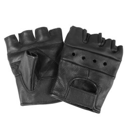 Rukavice BIKER bez prstů ČERNÉ vel. XL