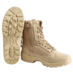 Boty TACTICAL se zipem YKK KHAKI vel. US 15