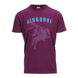 Triko AIRBORNE PEGASUS krátký rukáv VÍNOVÉ vel. S