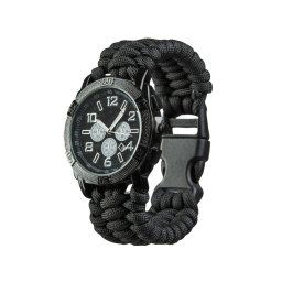 MIL-TEC hodinky PARACORD ČERNÉ vel.23 cm