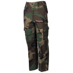 Kalhoty dětské maskáčové střih BDU WOODLAND vel. 122-128