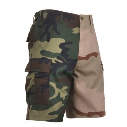 Kraťasy dvoubarevné BDU WOODLAND/3-COL DESERT CAMO vel. M
