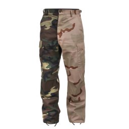 Kalhoty dvoubarevné BDU WOODLAND/3-COL DESERT vel. S