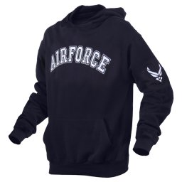 Mikina AIR FORCE s kapucí TMAVĚ MODRÁ vel. L
