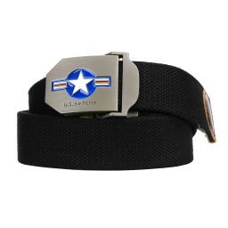 Opasek USAF WWII plátěný ČERNÝ vel. 115