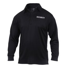 Polokošile s límečkem SECURITY dlouhý rukáv ČERNÉ vel. M