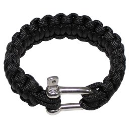 Náramek PARACORD kov.přezka ČERNÝ vel. M