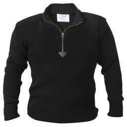 Svetr ACRYLIC COMMANDO 1/4 zip ČERNÝ vel. L