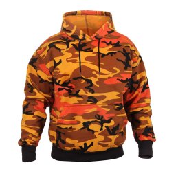 Mikina s kapucí ORANGE CAMO vel. S
