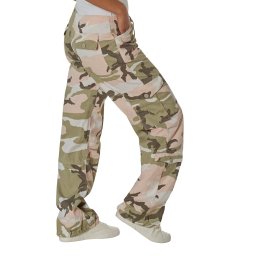 Kalhoty dámské VINTAGE PINK CAMO vel. M