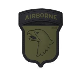 101INC nášivka 3D plastová AIRBORNE 101 ZELENÁ