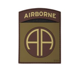 101INC nášivka 3D plastová AIRBORNE 82nd COYOTE
