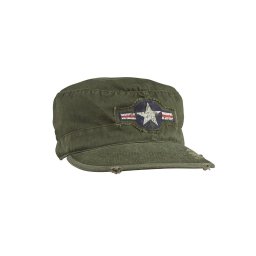 Čepice VINTAGE FATIGUE AIR CORP ZELENÁ vel. S