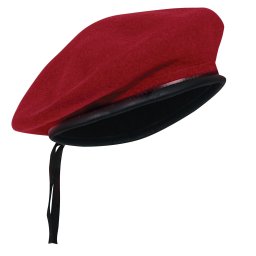 Baret MONTY vlněný ČERVENÝ vel. XL