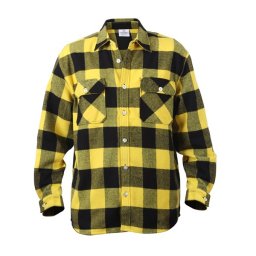 Košile dřevorubecká FLANNEL kostkovaná ŽLUTÁ vel. S
