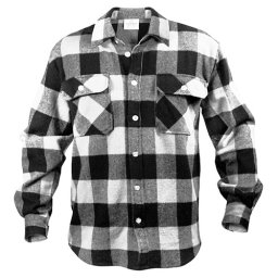 Košile dřevorubecká FLANNEL kostkovaná BÍLÁ vel. L