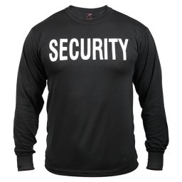 Triko s dlouhým rukávem SECURITY ČERNÉ vel. M
