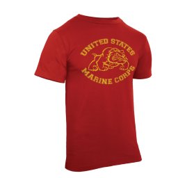 Triko VINTAGE U.S. MARINE BULLDOG ČERVENÉ vel. L