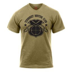 ROTHCO triko TERRORIST HUNTING CLUB COYOTE BROWN vel.S