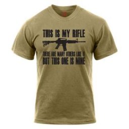 Triko THIS IS MY RIFLE COYOTE BROWN vel. M