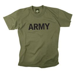 ROTHCO triko dětské s nápisem ARMY ZELENÉ vel.XL