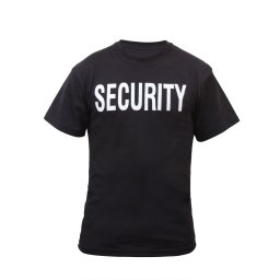 Triko s nápisem na hrudi SECURITY krátký rukáv ČERNÉ vel. 7XL